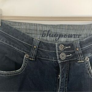BP jeans with pocket detailing and plaid waist band